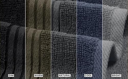 Utopia Towels - Premium Handtücher - 100% gekämmte, ringgesponnene Baumwolle, ultraweich und sehr saugfähig, Dicke Handtücher 41 x 71 CM’s, hochwertige Handtücher (6er-Pack, Grau)