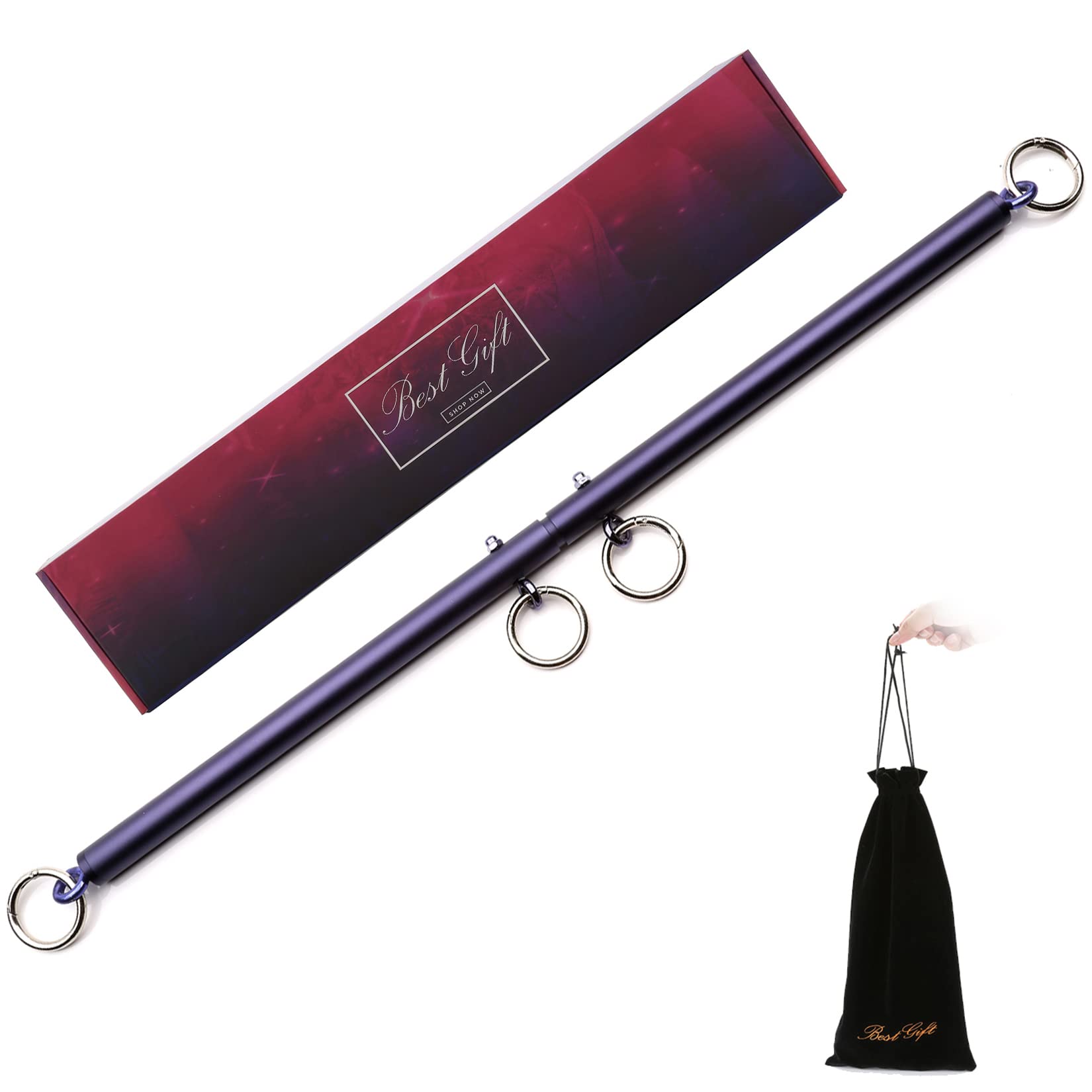 EXREIZST Blue Adjustable Spreader Bar Set, Suitable for Sets Sports Training Fitness Gear Home Gyms