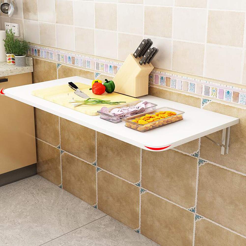 Mesa plegable de madera multifuncional, mesa de comedor y corte que ahorra espacio para habitaciones pequeñas, diseño elegante, uso versátil, perfecta para el hogar y la cocina