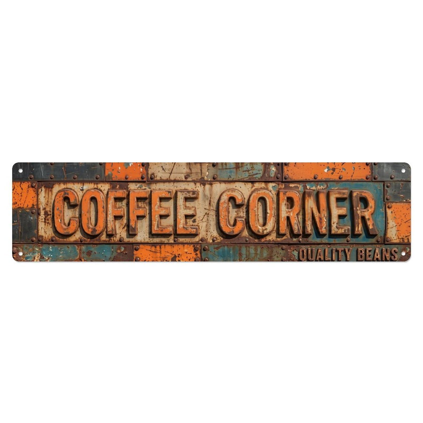 Coffee Corner Industrial Bistro Metal Tin Sign