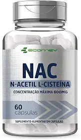 NAC N- Acetil L- Cisteína 600mg 60 Cápsulas - Ecomev