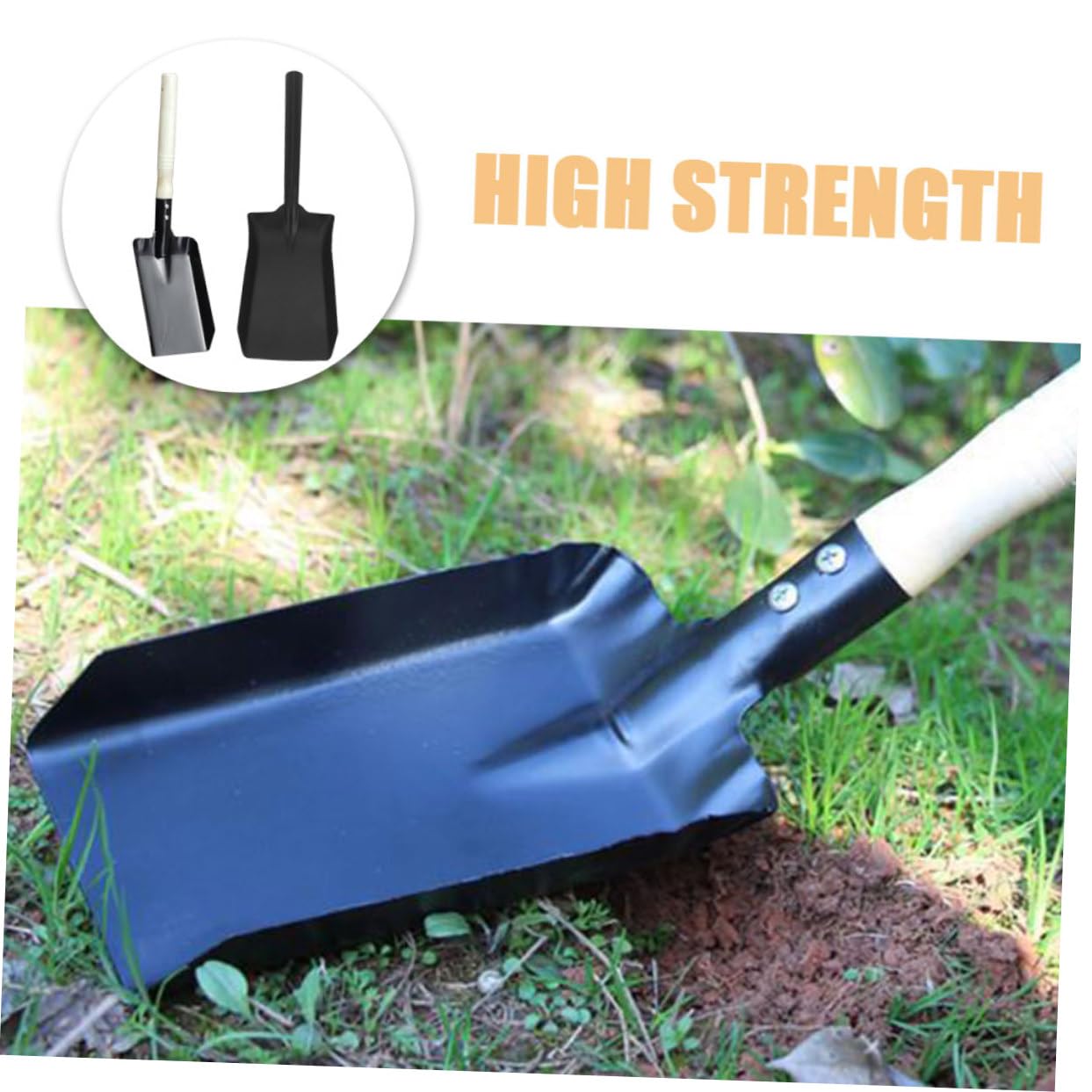 TOYANDONA 2pezzi Pala Giardino in Ferro Resistente all Usura Adatta per Esterni per Scavare Terreni Difficili e Rompere Zolle di Terra Indurite Pratica per Giardinaggio e Rimozione Ghiaccio
