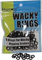 Vista 1 de (100pk) – O-Rings for Wacky Rigging Senkos/Worms/Soft Stickbaits – Bait Saver Orings for Senko Worm – Save Your Baits from Tearing While Wacky Neko