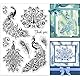 GLOBLELAND Pfau Feder Transparente Silikonstempel Klare Stamps Realistische Tiere Silikonstempel Für Kartengestaltung DIY Prägung Journaling