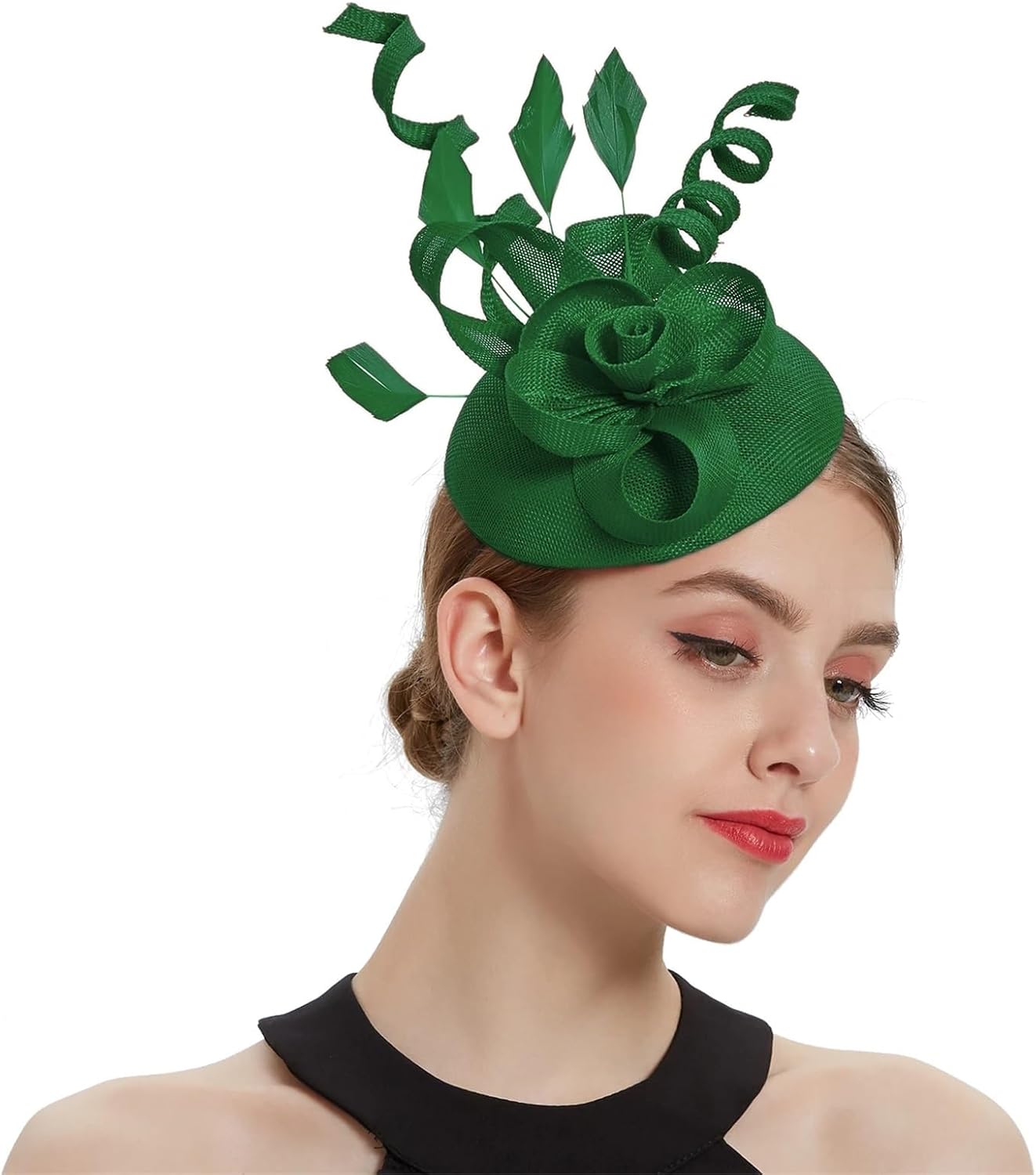 Women Fascinator Hat Folding Accessories Headband Bridal Hair Clip Cocktail Party Festival for Girls and Women