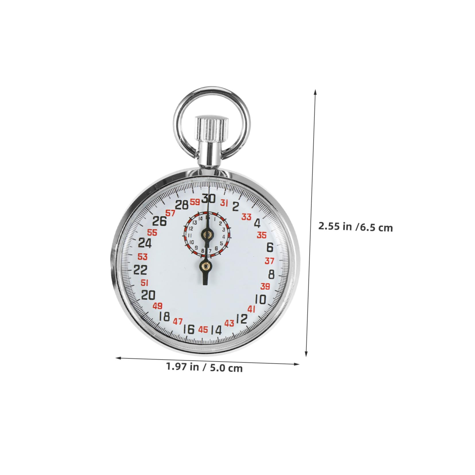 BESTonZON Cronometro Fisico in Metallo Cronometro Meccanico Da Secondi Per Esperimenti Fisici Timer Leggero Portatile Per Allenamento e Cronometraggio in Aula