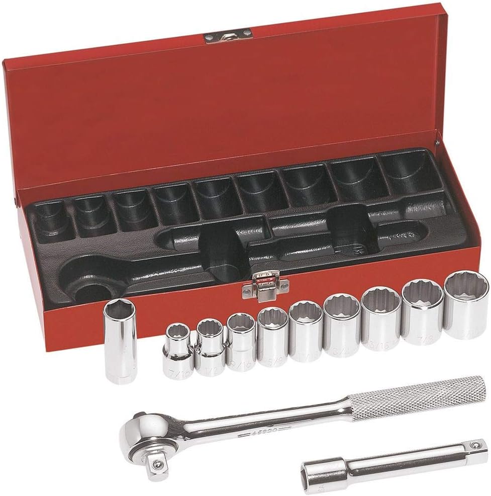 Authentic Crazy Deals Klein Tools 65510 1/2-Inch Drive Socket Wrench Set with 12-Point SAE and Spark Plug Sockets, Ratchet and Extension, Case Included, 12-Piece Crazy Clearance Klein Tools 65510 1/2-Inch Drive Socket Wrench Set with 12-Point SAE and Spark Plug Sockets, Ratchet and Extension, Case Included, 12-Piece