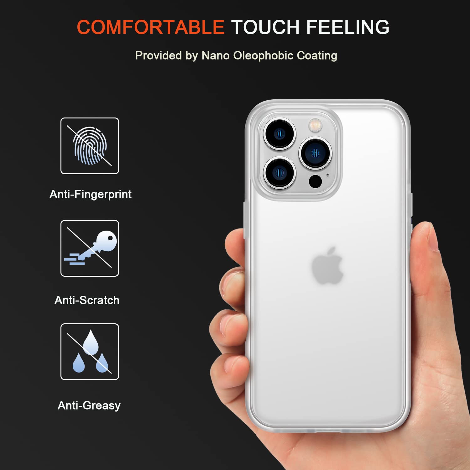 Amazon.co.jp: TENDLIN iPhone 13 Pro 用ケース 半透明 マット感 