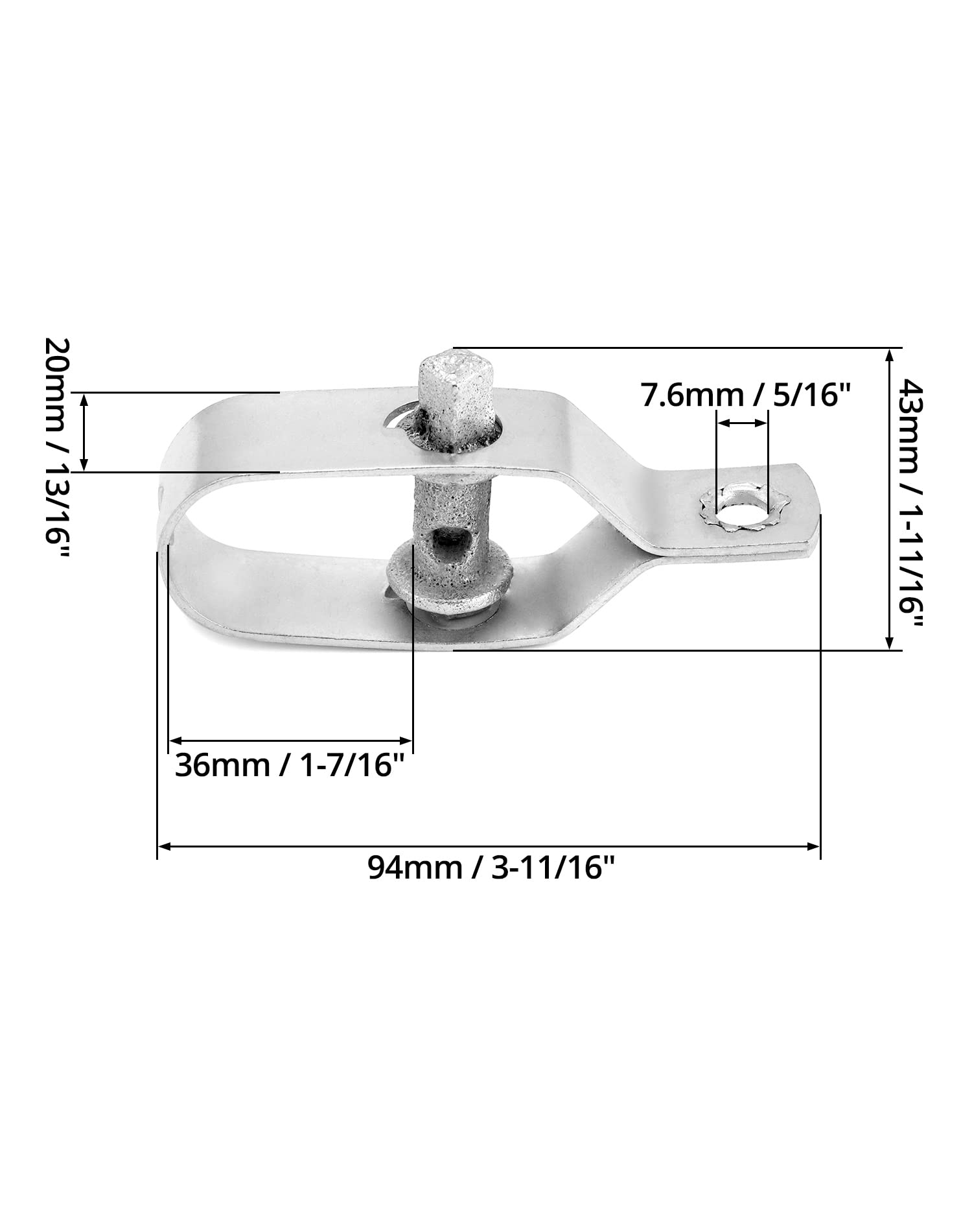 QWORK® 40 Stück Zaunspanner, 90MM für Zaun, Gartenarbeit, Maschendraht