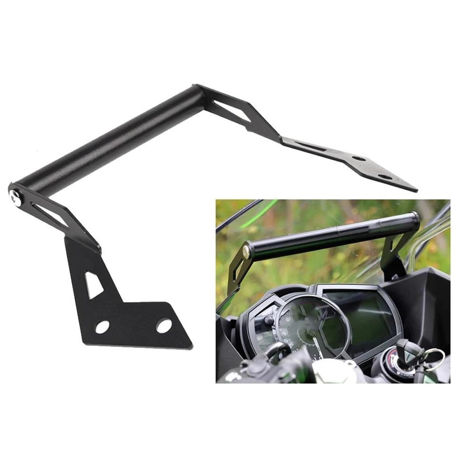 Moto GPS Staffa Supporto per Piastra di Navigazione GPS per Moto per K&awasaki per Ninja400 per Ninja 400 250 EX400 Supporto per Telefono per Smartphone Navigazione Supporto