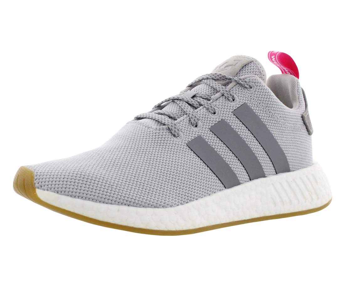 adidas Originals Women's NMD_R2 W Running Shoe, Two/Grey Three/Shock Pink, 10 M US