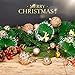 Yoland 1.57''/28ct Christmas Ball Plating Ornaments Tree Collection for Holiday Parties Decorations (1.57''/28ct, Champagne)
