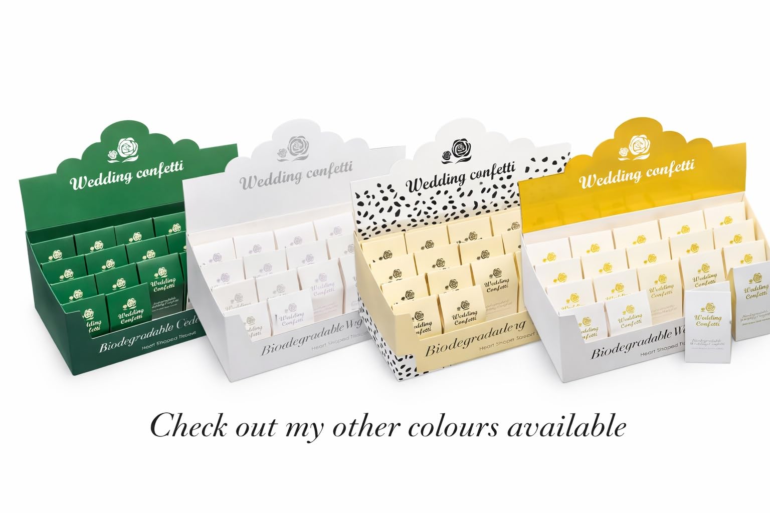 Konfetti-Box mit 20 Geo-Punkten für Hochzeit, Pastell-Punkte, biologisch abbaubar, Papiertisch