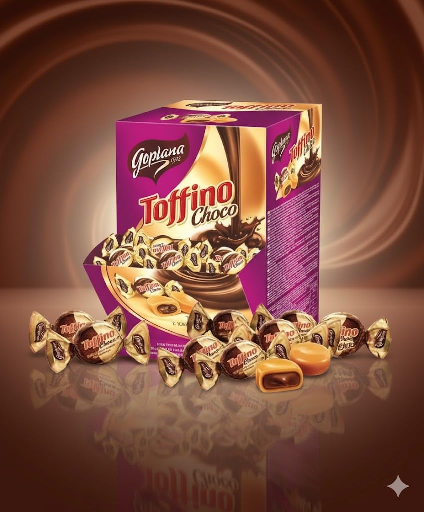 Goplana Caramelo Blandito Masticable Toffes Toffino 2,5 kg con Crema Liquida Chocolate
