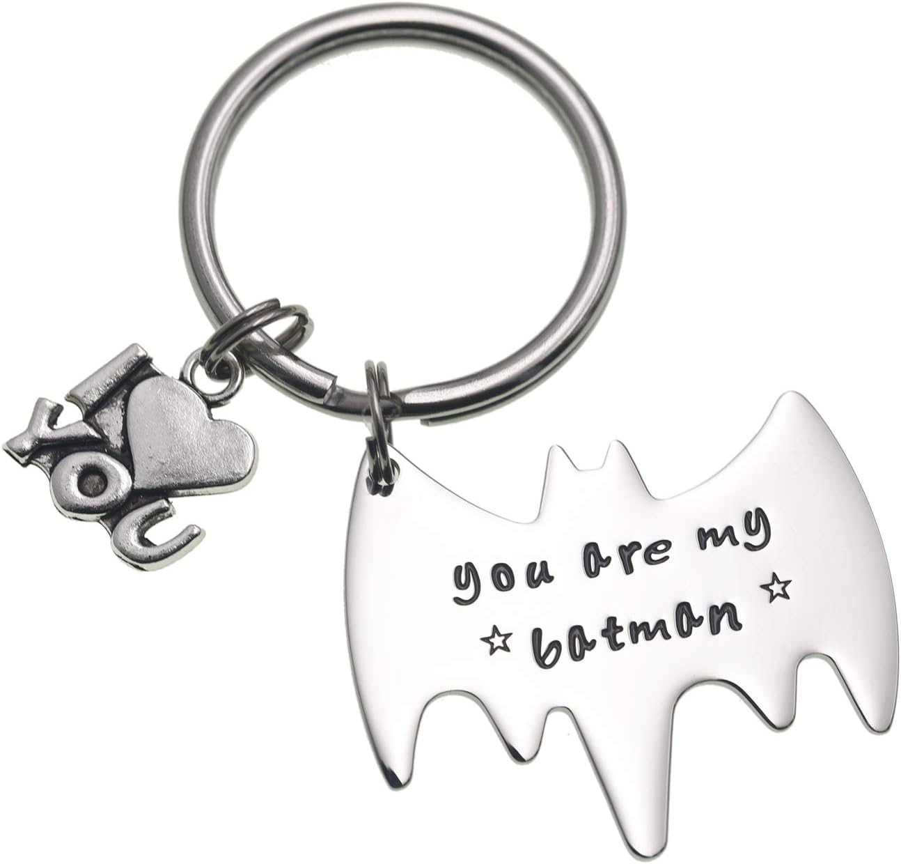 Melix Home Boyfriend Gifts Cute Keychain You Are My Batman Superhero Gift for Husband (You Are My Batman), You Are My Batman