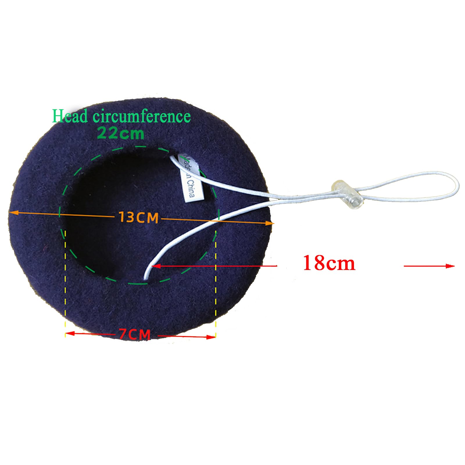 Boina de lana para perro y gato, lindo gorro de orejeras para perro, diadema, boina francesa para perro, gato, disfraz de Navidad, accesorio para el pelo, accesorios para fotos (rojo, talla única)