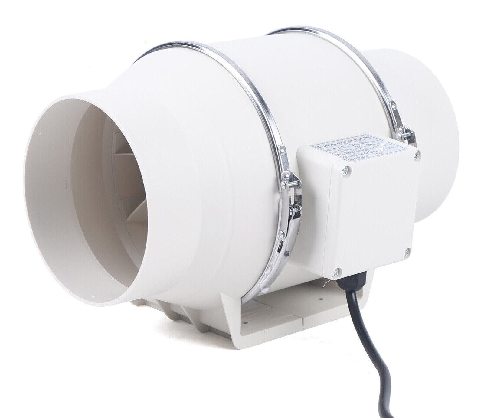 Mix Flow Blower or Air Flow Booster Inline Duct Exhaust Fan (CAVIL, 4" Inch)