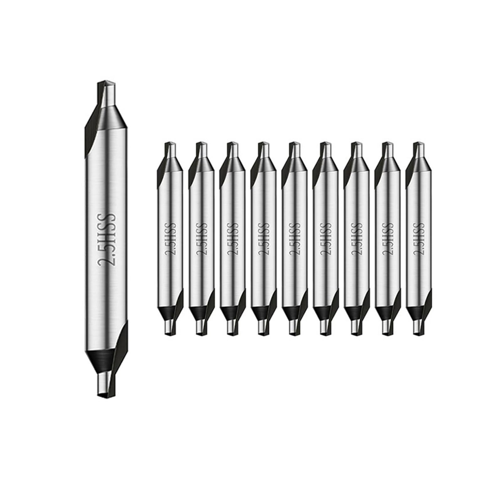 Juego de 10 brocas de centrado HSS de 1,5 a 6,0 mm for taladro de centrado.(2.5mm)