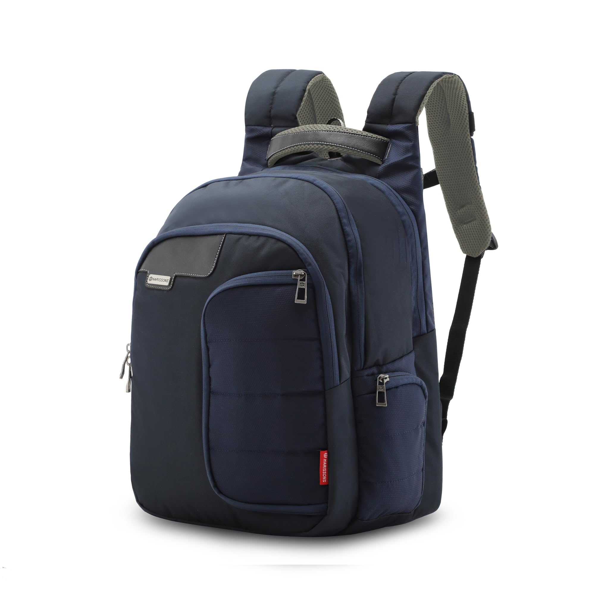 HARISSONS Vervo Laptop Backpack | 40L | Fits 15.6” Laptop | 1000D Dobby PU Polyester & Vegan Leather | Tablet Sleeve, Trolley Friendly, Multi-Pocket Organizer | Work, Travel & College