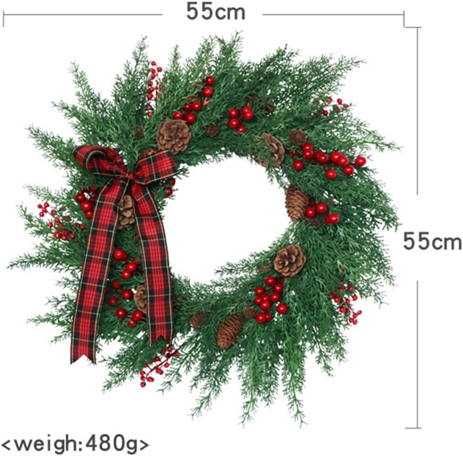 Anemone WreathPine Cone Berry Festive Window HangingPatio Door Hanging Wreath