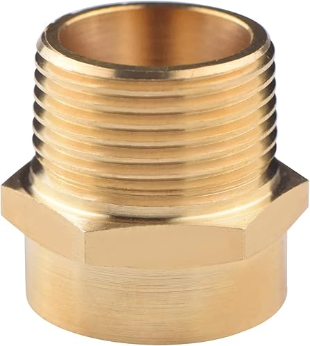 Miniatura 9 de Paquete de 4 adaptadores de rosca hembra G 12 (BSP) a rosca macho US 12 NPT adaptador de tubería de latón, adaptador G a NPT conector convertidor de