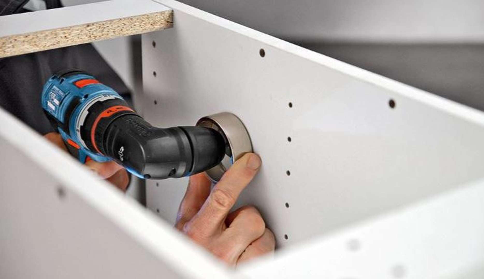 Bosch Professional FlexiClick Winkelaufsatz GWA FC2 Winkelaufsatz für Bosch Professional Akku Bohrschrauber mit FlexiClick, 1600A001SK