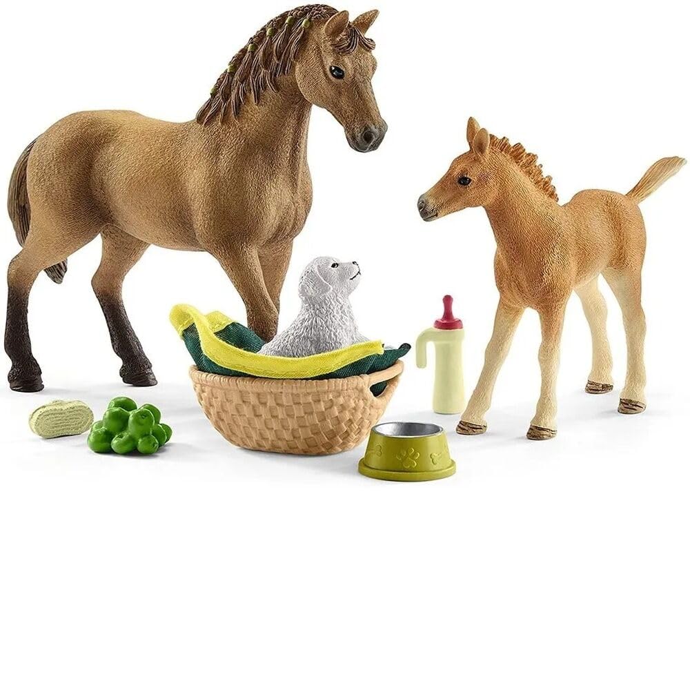 Schleich- Accessoire Les Soins pour bébé Animaux d'Horse Club Sarah, 42432, Multicolore