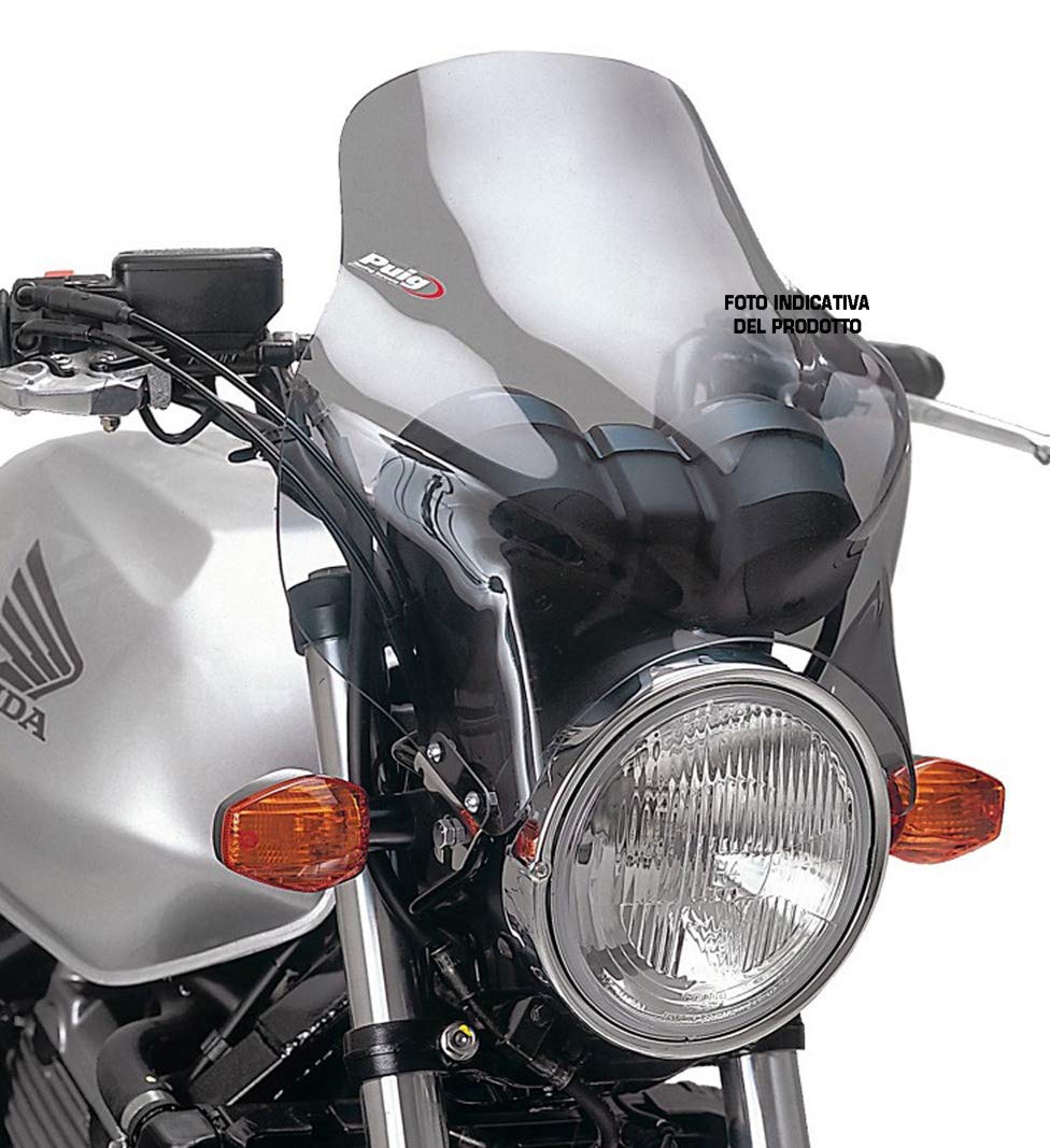 Puig 4115H Top Short Windscreen for Round Headlight Smoked