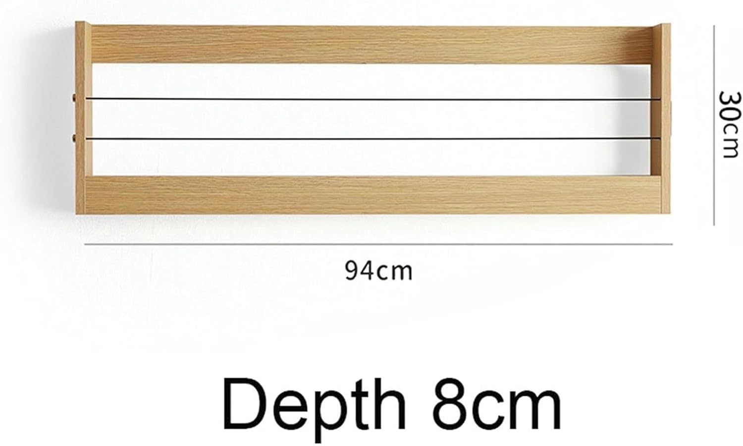 Wall-Mounted Magazine Holder with Strap,2 Pack Wood Magazine Rack,Newspaper Holders, File Organizer for Entryway, Office,Living Room, Waiting Room, Kids Room