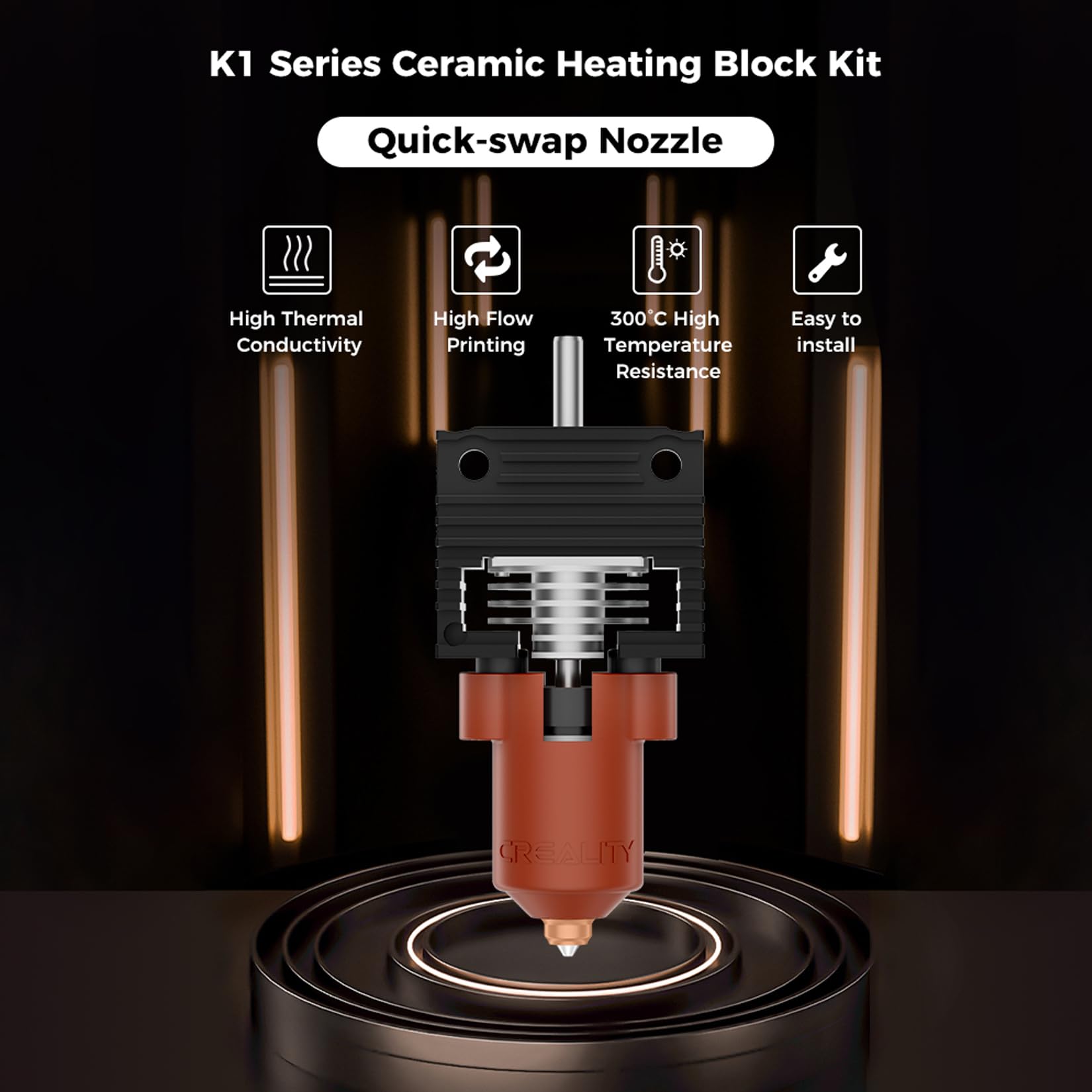 Amazon.co.jp: Creality K1シリーズ セラミック加熱ブロックキット