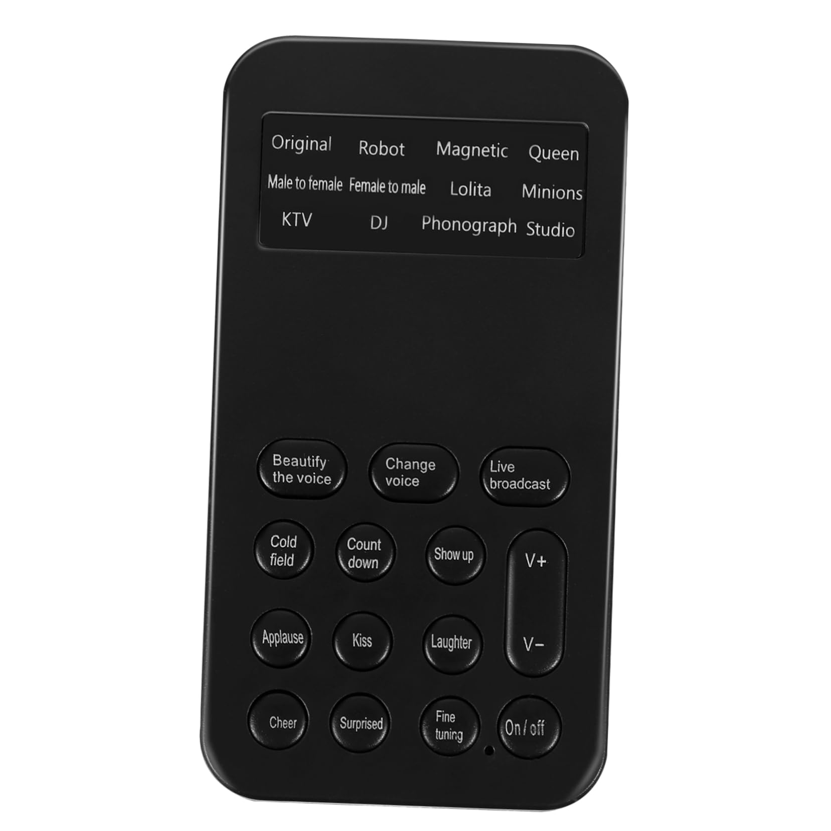 Angoily Voice Changer Mini Audio Card Sound Effects Portable Voice Beautifier for Live Streaming Game Recording and Video Chat Tone Without Noise