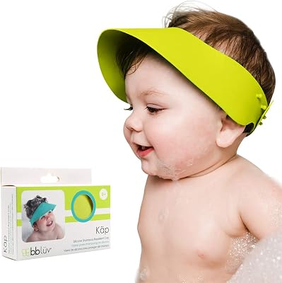Käp - Silicone Baby Shower Cap, Adjustable, Soft Shower Cap For Kids And Toddler (Lime)