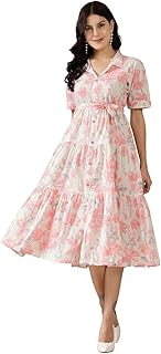 Women's Floral Printed Cotton Flared Dress - 73% OFF Deal at ₹699 on Amazon | Valzo