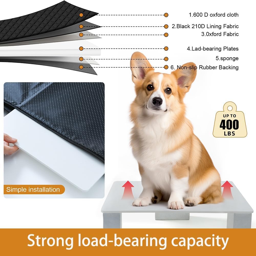 Asiento para Mascota Impermeable y Resistente Protector Coche para VW LAVIDA 2012-2023, Funda Coche Perro Protector Asiento con Ventana de Malla Perros Accesorios,A Gray