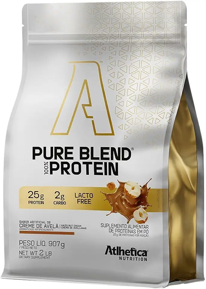 Pure Blend 100% Protein Lacto-free - 907g Refil Creme de Avelã - Atlhética Nutrition