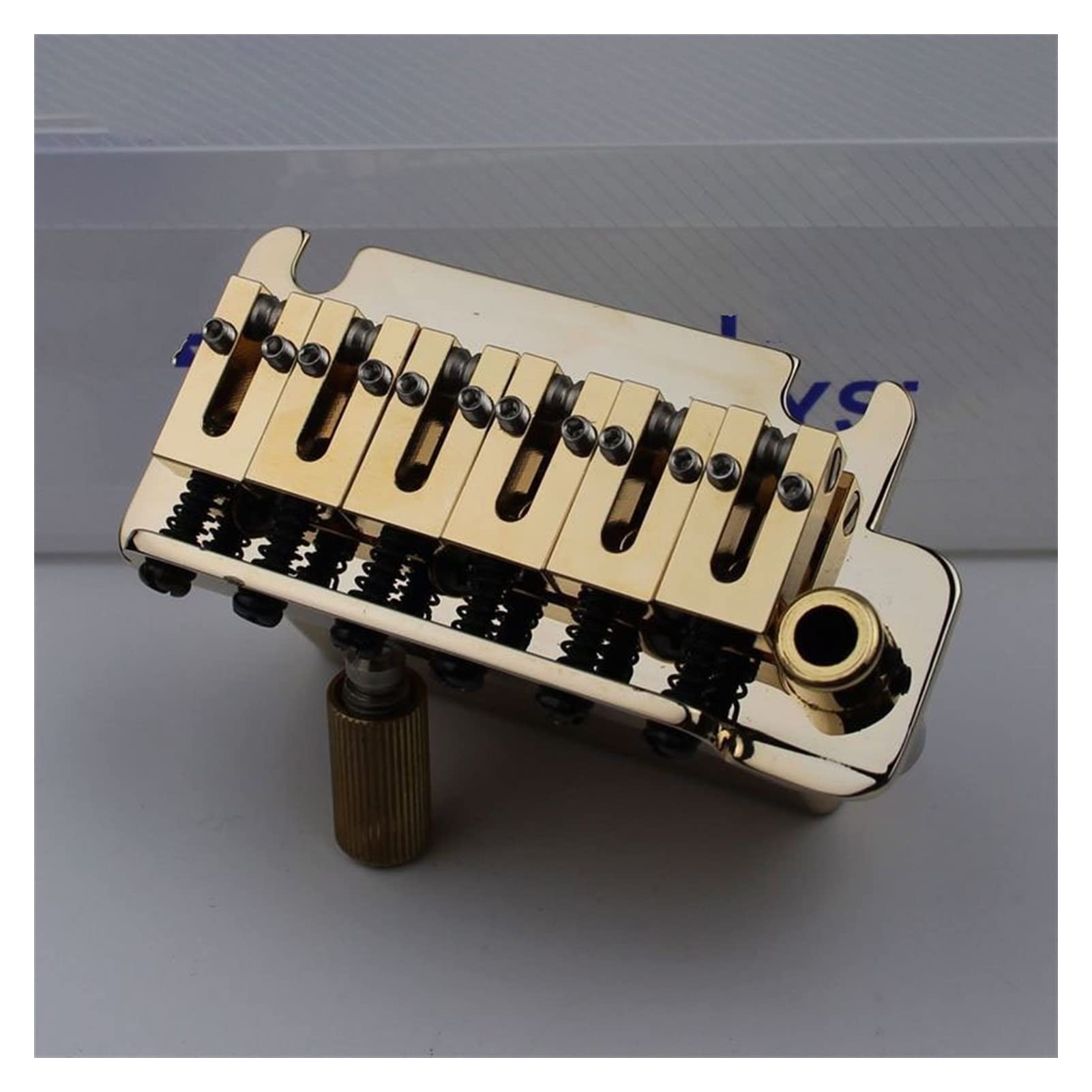 Parti di ricambio chitarra 1 Set Guitar Electric Tremolo Bridge Tremolo System Brass Sella E Ottone Base BASSA GOLD