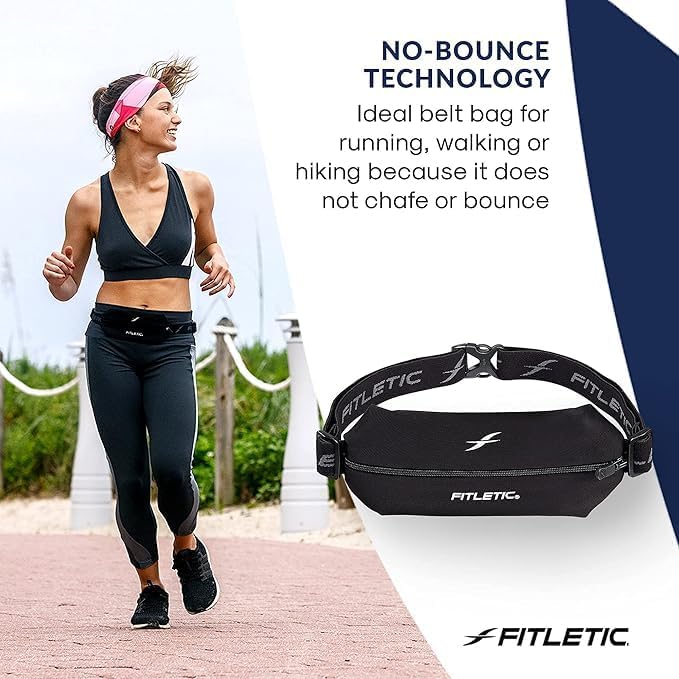Miniatura 2 de Fitletic Riñonera Active Lifestyle y mini cinturón deportivo para correr para hombres y mujeres, ligero, de perfil bajo, bolsa de licra expandible