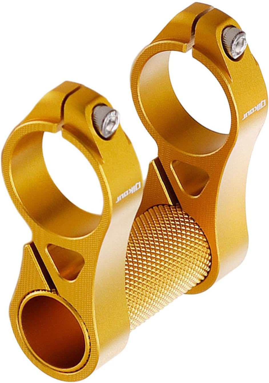 Alloy Double Stem Riser Extender, Bike Handlebar Stem Adapter, 31.8mm Aluminum Extension for Folding & Mountain Bikes - Gold