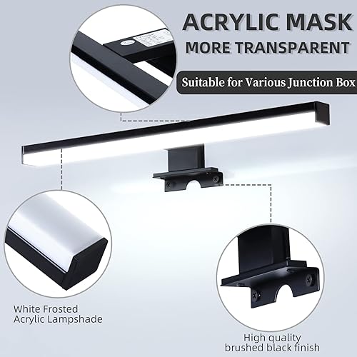 Miniatura 4 de LED Picture Light Plug in Vanity Lighting Fixture Wall Light Bathroom Over Mirror Light,16 inch Wall Picture Display Light 3000K,for