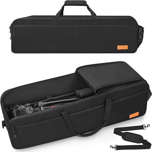 TORIBIO Funda de transporte para trípode de 31.5 pulgadas, bolsa de trípode multifunción resistente con correa para el hombro, para luces,