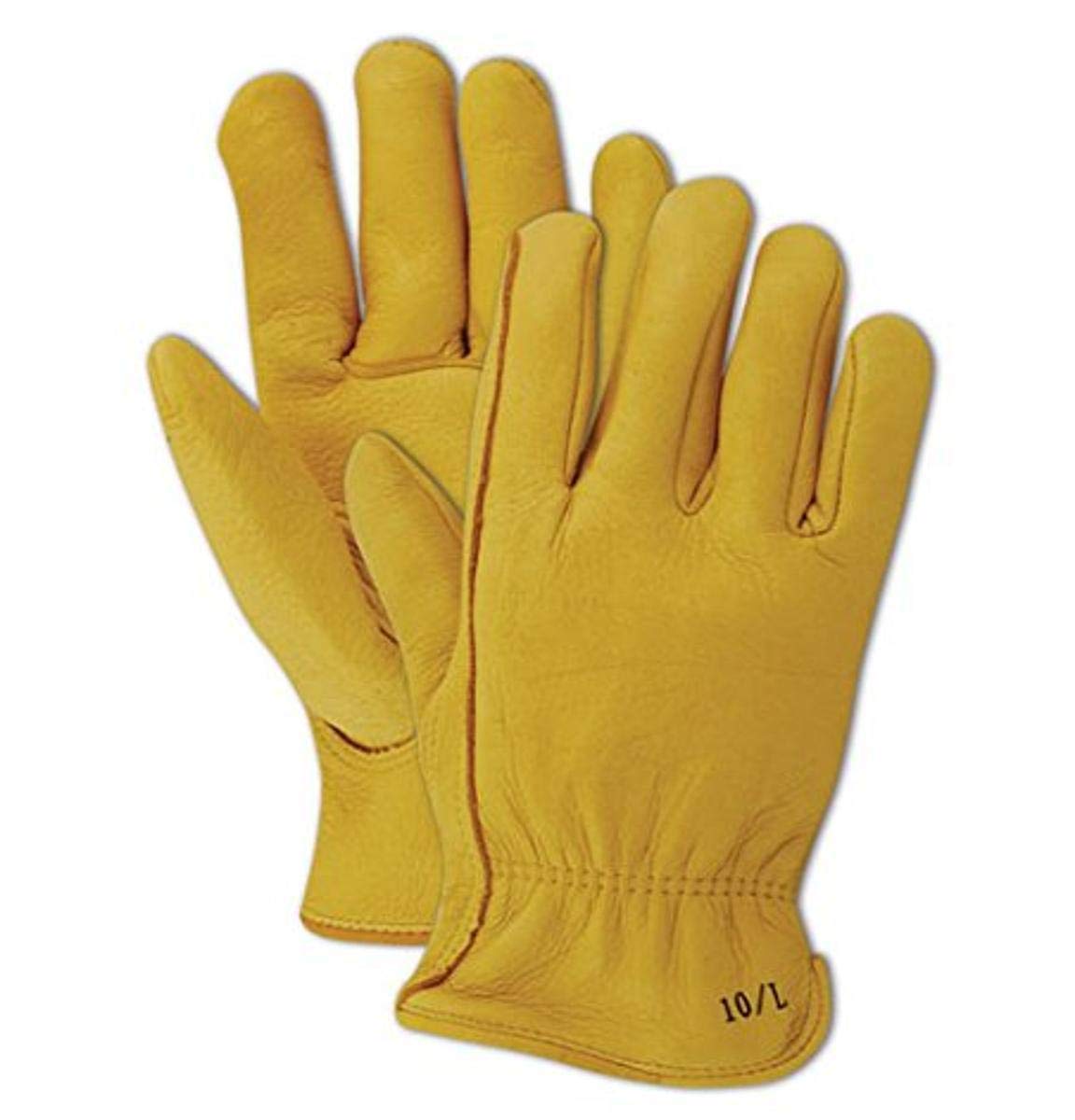 MAGID RoadMaster Standard Top Grain Deerskin Leather Driver Gloves, 12 Pairs, 11/2XL, BU500