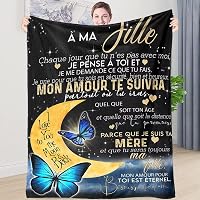 MAOYONG Couverture Personnalisée Message Français - Pour Fille/Fils - Douce Et Chaud - Cadeau Noël