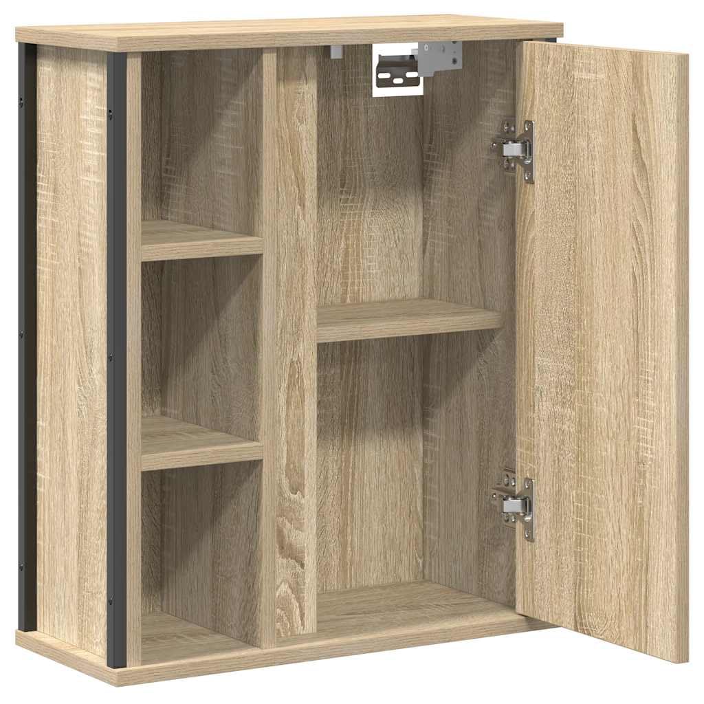 vidaXL Mueble de baño de Pared con Espejo Roble Sonoma 50x21x60 cm