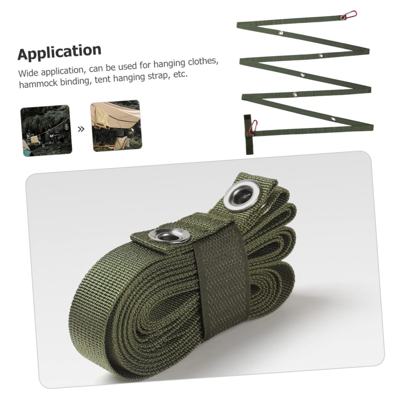 TOPBATHY 4sets Cinghie Per Multifunzionali Cinghie Da Campeggio Antivento Filo Stendibiancheria Resistente All Usura Per Esterni e Interni Per Viaggi e Attività Outdoor