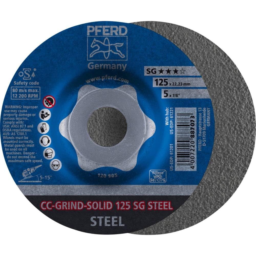 Pferd 64185125 Schleifscheiben CC-Grind-Solid 125 SG STEEL