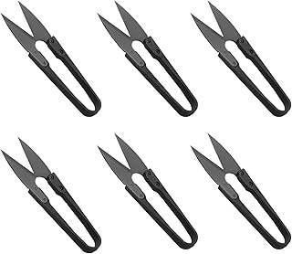 JINJIAN Bonsai Pruning Scissors 6PCS - Small Pruner Shears Bud Leaves Trimmer Garden Shears for Plants, Gardening Clippers for Flower Bonsai Trimming Pruners Trimmers(Black)