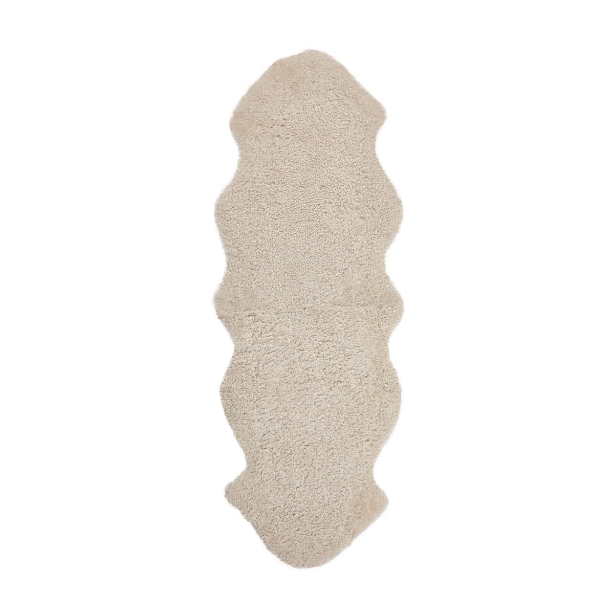 Nordic Sheep Real Sheepskin rug 170x60 | Sheepskin Rugs for Living room and Sofa | Bedside Rugs for Bedrooms is breathable & heat-regulating | Fluffy rug in color Light Beige โ image 1