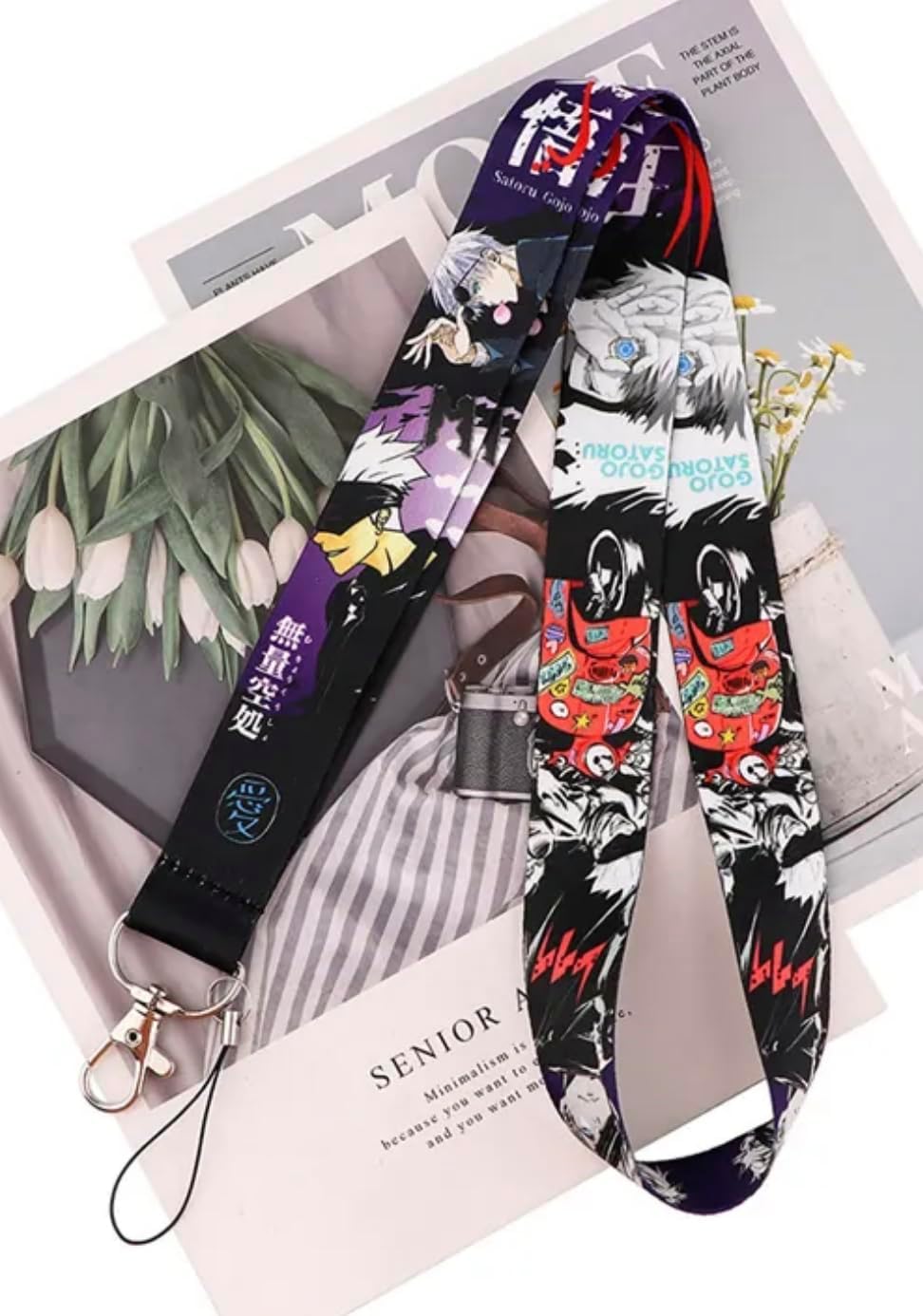 Pinstant Satoru Gojo Jujutsu Kaisen Anime Manga 17.7" Neck Lanyard Keychain Holder ID Badge Mobile Phone Pin Strap - Image 5