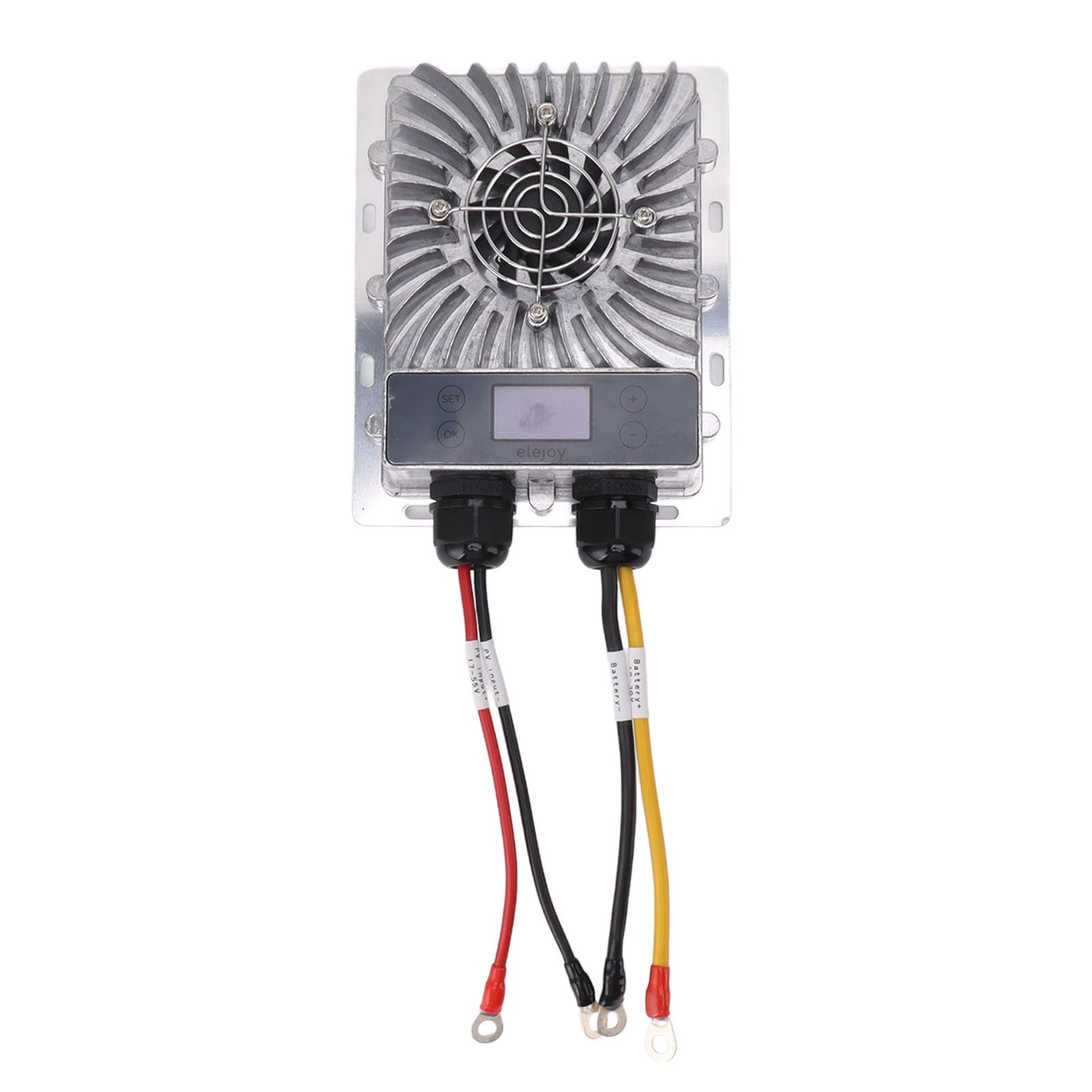 Fafeicy Regolatore di Carica Solare con Display LCD MPPT Regolatore del Pannello Solare 600W 10 a 30V Funzioni di Protezione Regolabili per la Ricarica della Batteria Fuori Rete per Barche