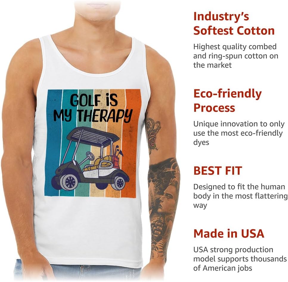 Golf is My Therapy Tank - Graphic Workout Tank - Print Jersey Tank